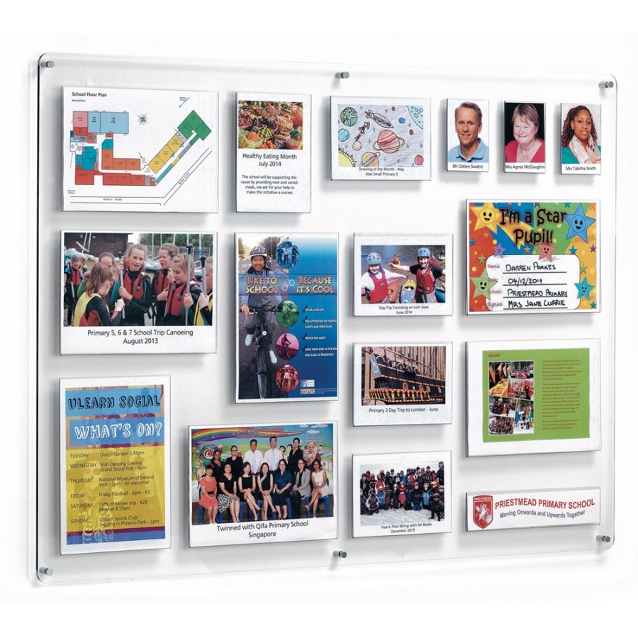 Crystal Wall School Achievements Board (Landscape)